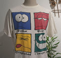 Vintage 90s Emotions Inside Out white Tshirt size XL Graphic Tee – Premium Graphic · Trending Graphic Apparel