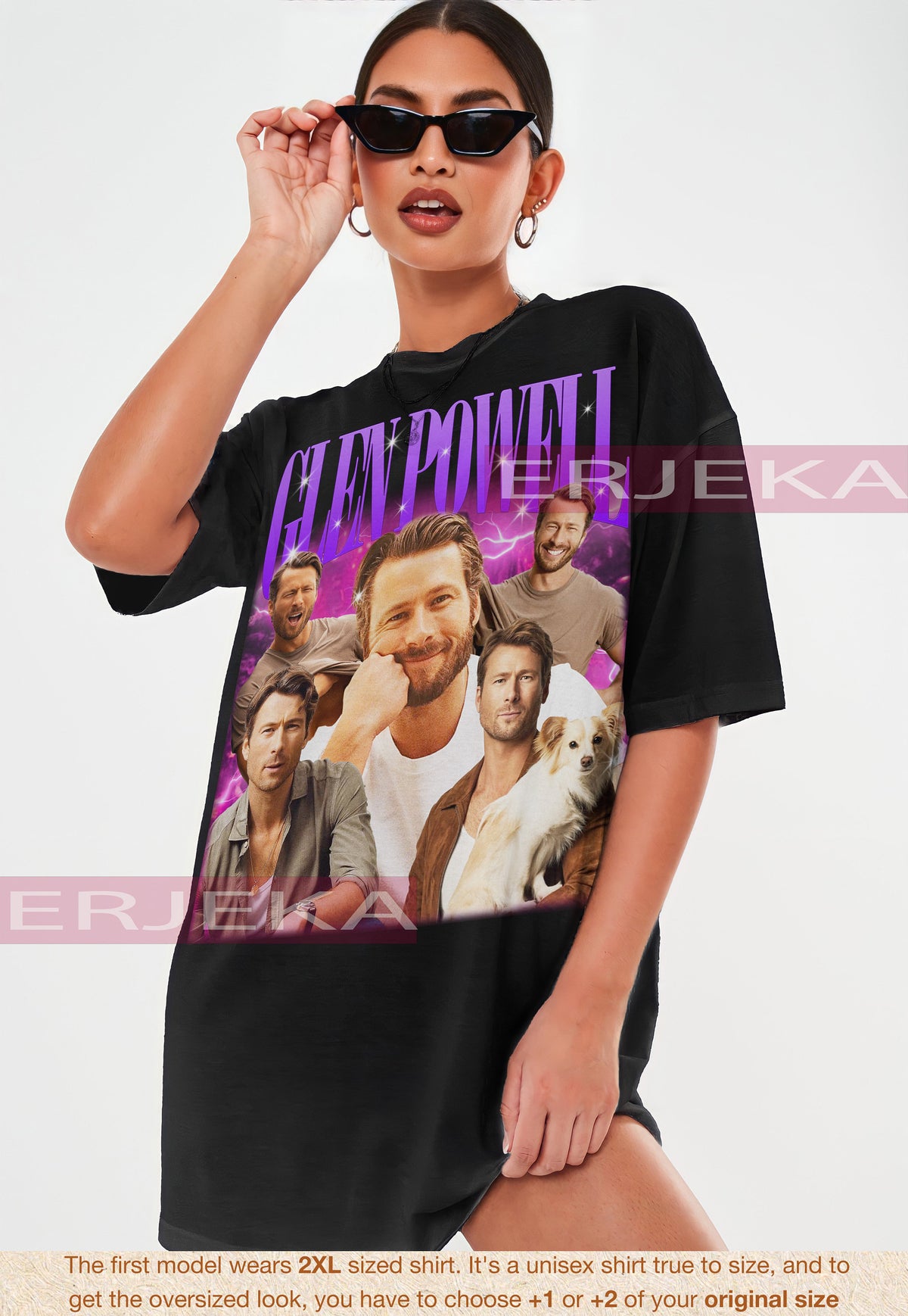 Glen Powell Glen Powell Shirt Glen Powell Vintage Tshirt Glen Powell Fan Tees Glen Powell Movies Glen Powell Gift Glen Powell Clothing Graphic Tee – Easygoing Wear · Top Pick For Any Outfit