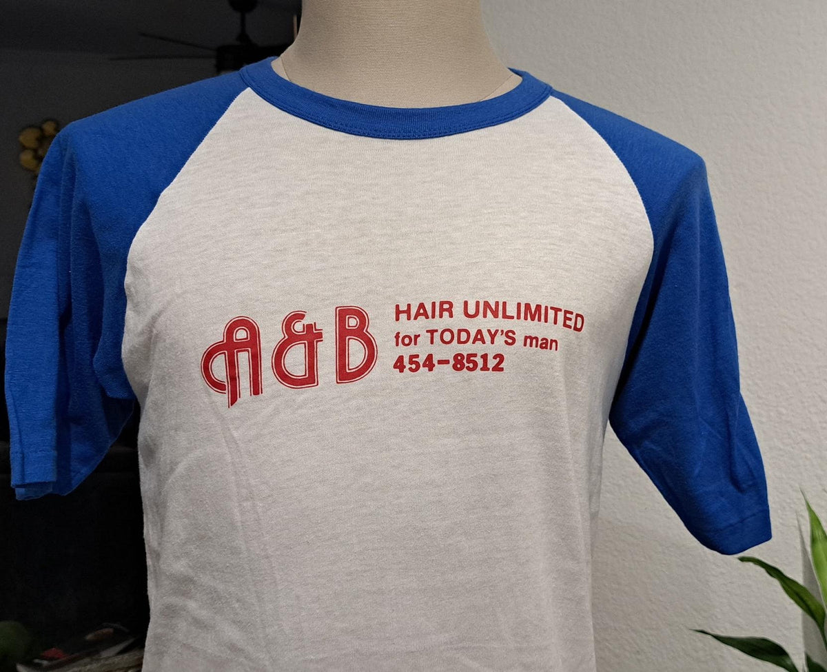 Vintage 80s AB Hair Unlimited For Todays Man white Tshirt size M Graphic Tee – Easygoing Wear · Top Pick For Any Outfit
