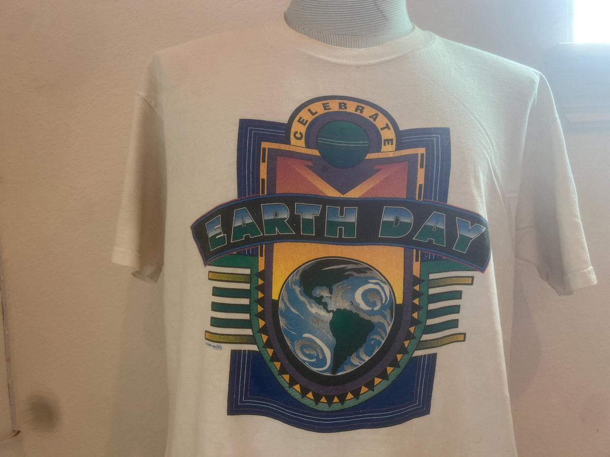 Vintage 9039s Leanne Cottrell Celebrate Earth Day White T Shirt Size L Graphic Tee – Soft Feel · Trending Graphic Apparel
