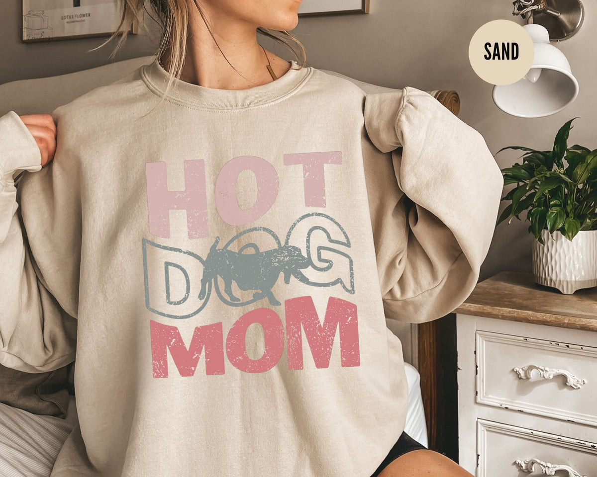 Basset Hound Sweatshirt New Dog Mom Gift Retro Hot Dog Mamma Shirt Grunge Fur Mama Crewneck Basset Lover Apparel Basset Hound Gifts Sweatshirt – Easygoing Wear · Trending Graphic Apparel