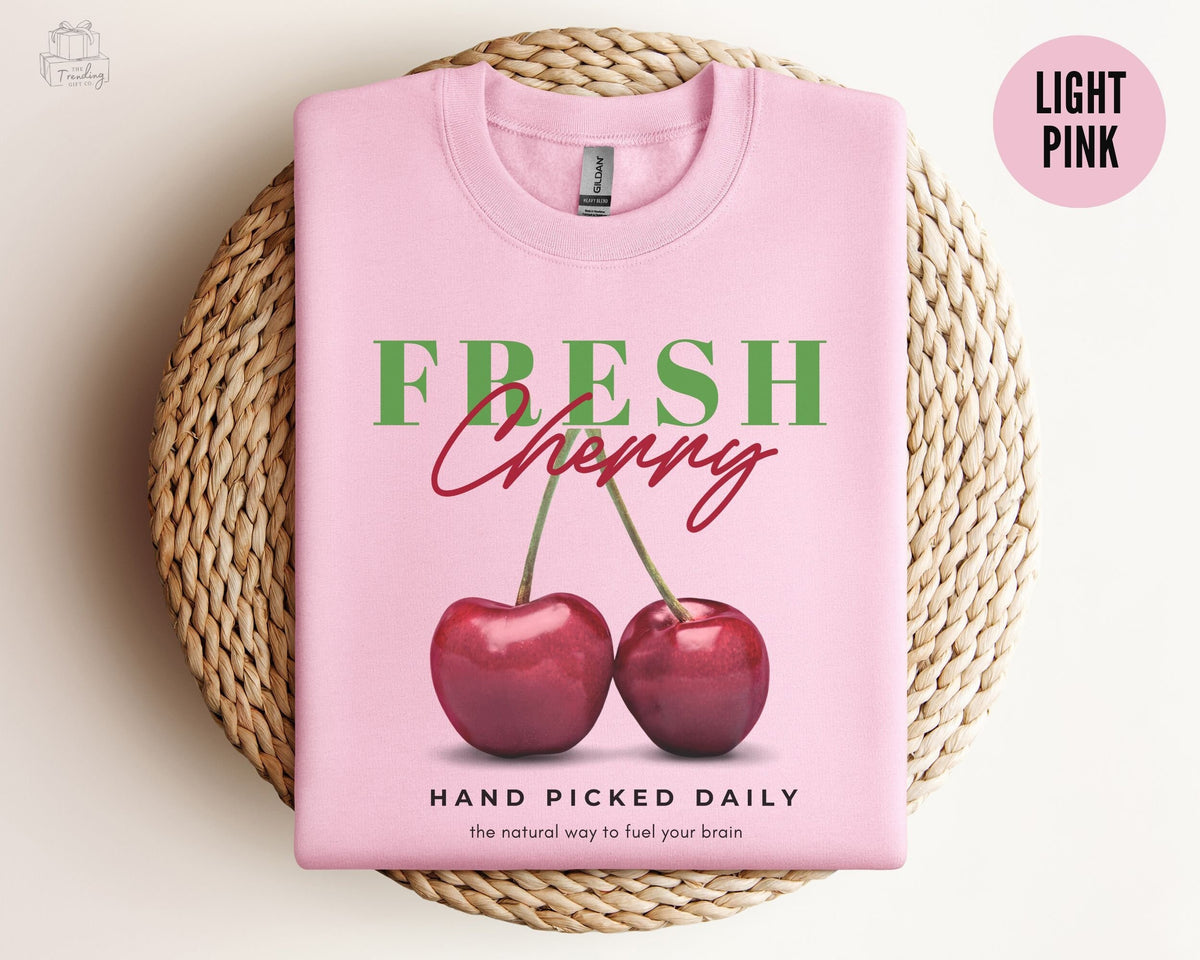Cherry Sweatshirt Y2K Clothing Fruit Shirt Graphic CrewneckCherry Sweater Summer Sweatshirt Gift for GirlfriendCherry Top for Bestie Sweatshirt – Warm & Stylish · Must-Have Style