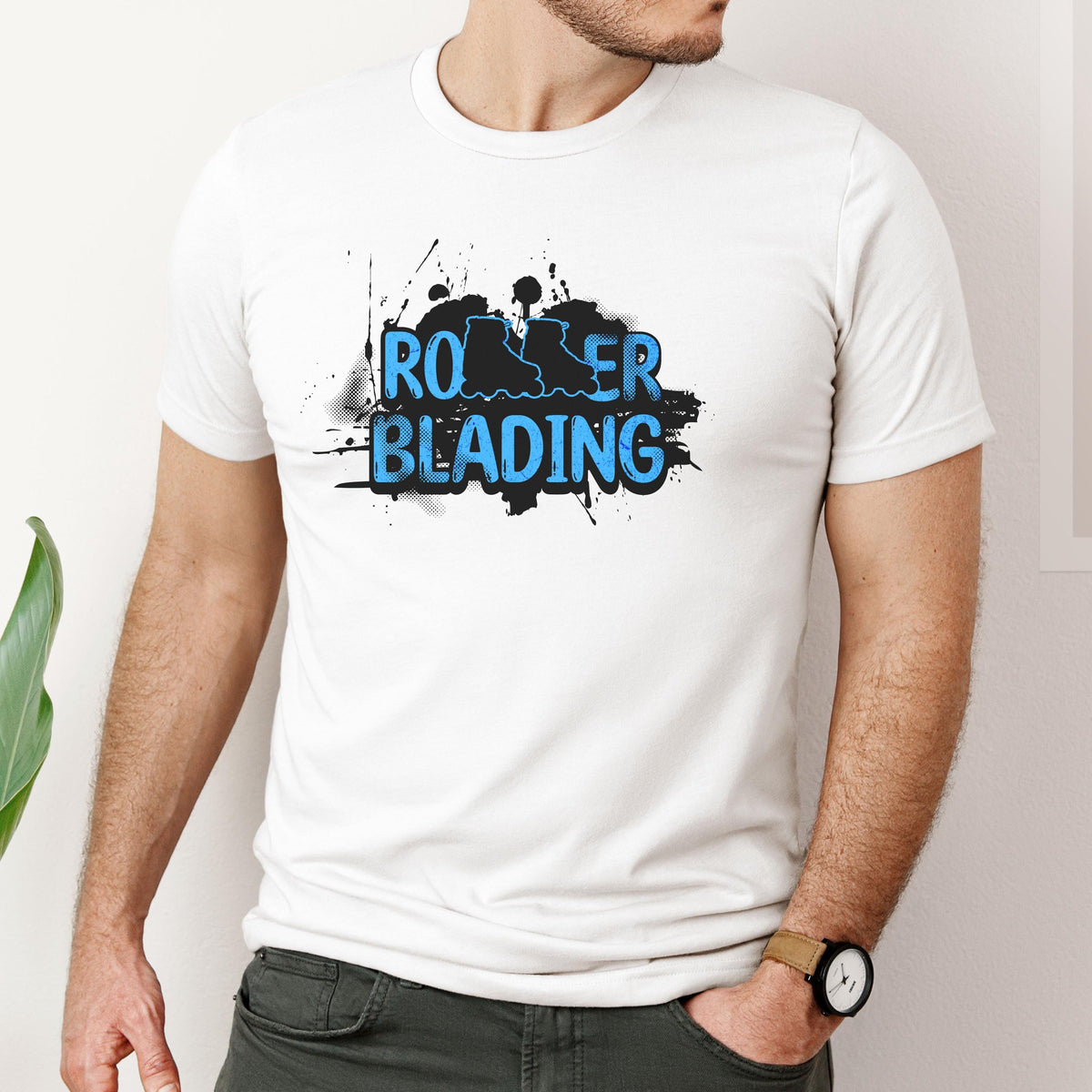 Rollerblading Splatter Shirt roller skate shirt Skate shirt gift for him birthday gift for dad roller blade shirt rollerblade girl Graphic Tee – Premium Graphic · Great Gift For Fans