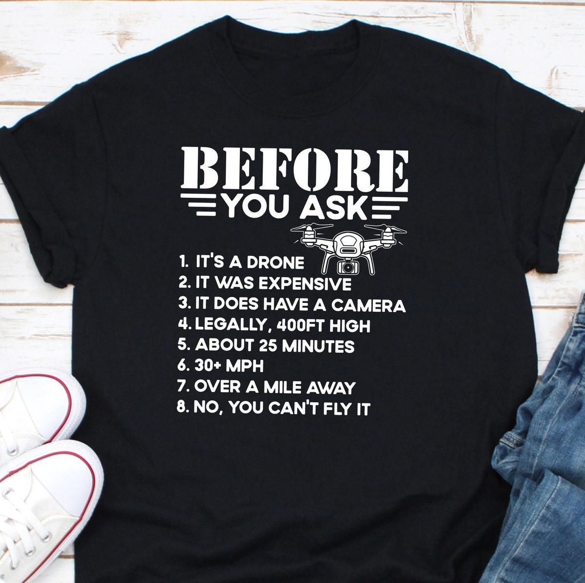 Before You Ask It39s A Drone Shirt Drone Pilot Shirt Drone Flying Quadcopter Shirt Gift For Drone Owner Drone Operator Shirt Graphic Tee – Easygoing Wear · Great Gift For Fans