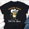 Country Toads Take Me Home Shirt Frog Lover Shirt Cowboy Shirt Country Western Shirt Frog And Toad Shirt Toad Owner Shirt Graphic Tee – Everyday Comfort · Great Gift For Fans