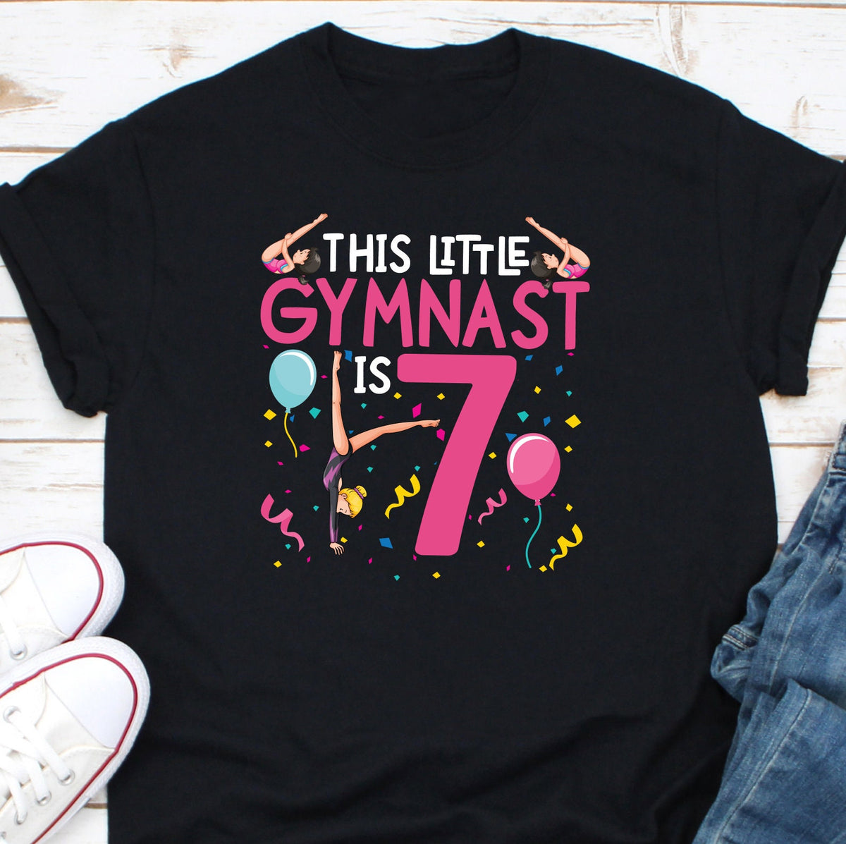 This Little Gymnast Is 7 Shirt Sport Girl Shirt Gymnast Shirt Gymnastics Shirt Gymnastics Gift Gymnastics Lover I Am Gymnastics Shirt Graphic Tee – Fan Favorite · High-Quality Print