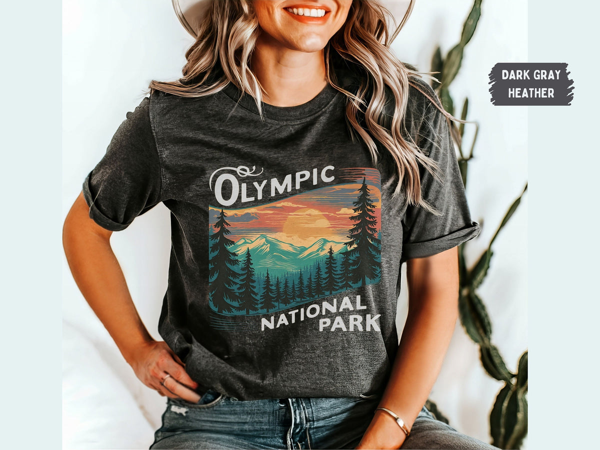 Olympic National Park shirt Washington State Park tshirt Retro Olympic Park Olympic Park Sweater Hiking tee Granola Girl gifts Camping Trip Graphic Tee – Cozy Vibes · Trending Graphic Apparel