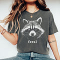 Feeling Feral Shirt Retro Mom Clothes Mom39s Birthday TShirt New Mom Pregnancy Outfit New Mom Gift Feral Raccoon Graphic Tee – Aesthetic Look · Perfect For Daily Wear