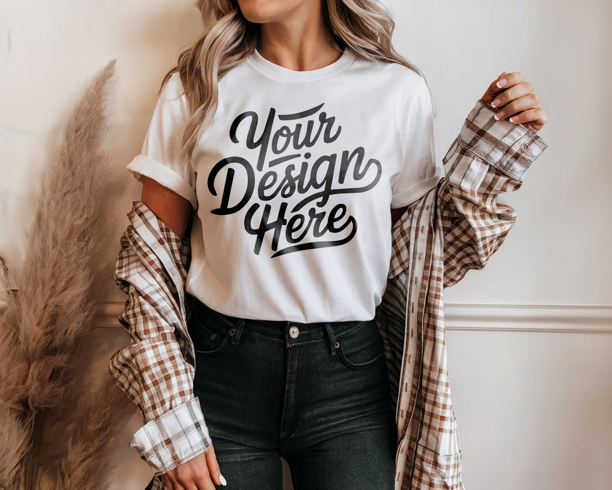 White Bella Canvas Mockup Female T Shirt Mockup 3001 Bella Canvas Women Model Mockup T Shirt Mockup Bella Canvas T Shirt Shirt Mockup Graphic Tee – Fan Favorite · Must-Have Style