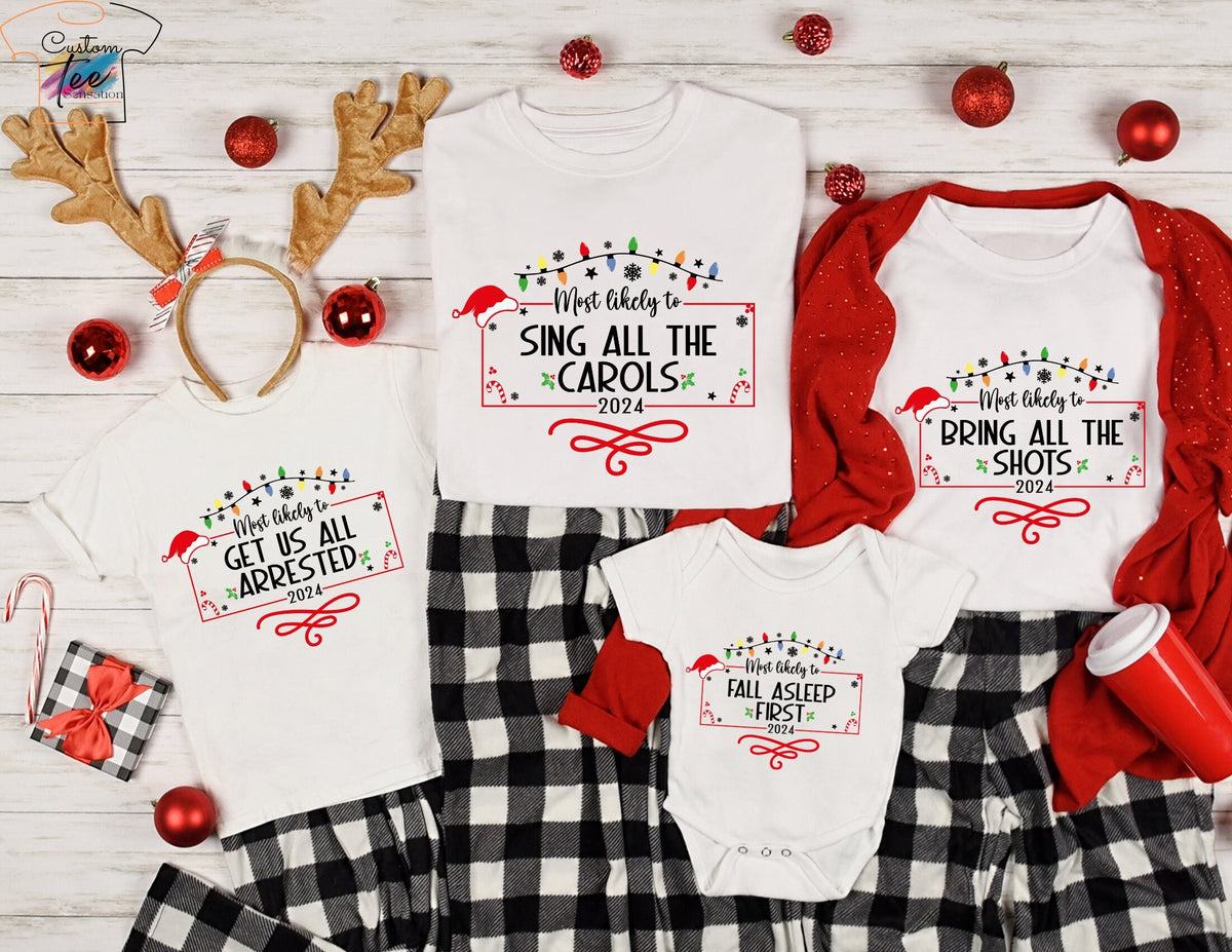 Most Likely to Family Christmas Shirts Custom Christmas Shirts Christmas 2024 Shirts Most Likeyl To Pajamas Christmas Family Pajamas Tee Graphic Tee – Premium Graphic · Top Pick For Any Outfit