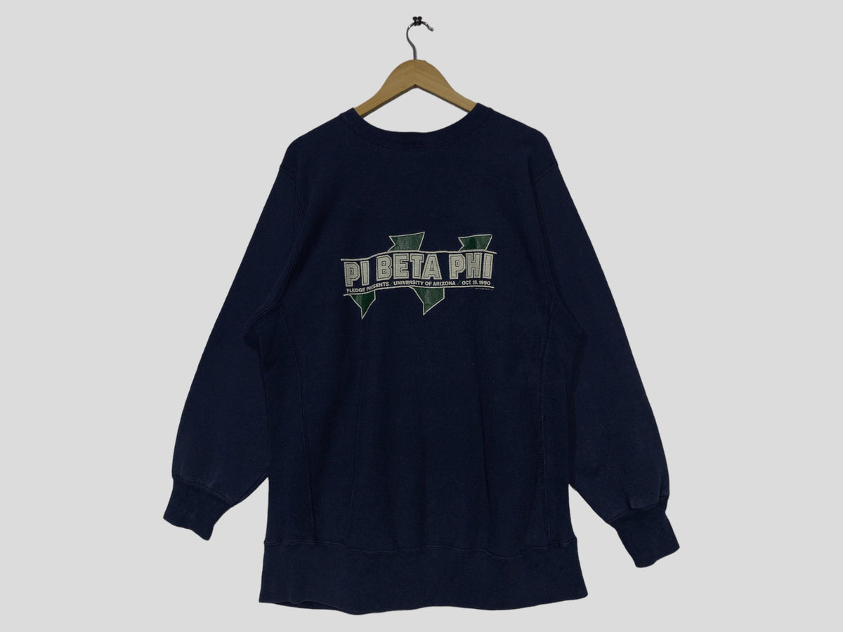 Vintage 90s University Arizona Sweatshirt Pi Beta Phi Crewneck Arizona University Sweater Pullover University Arizona Blue XLarge Sweatshirt – Cozy Vibes · Perfect For Daily Wear