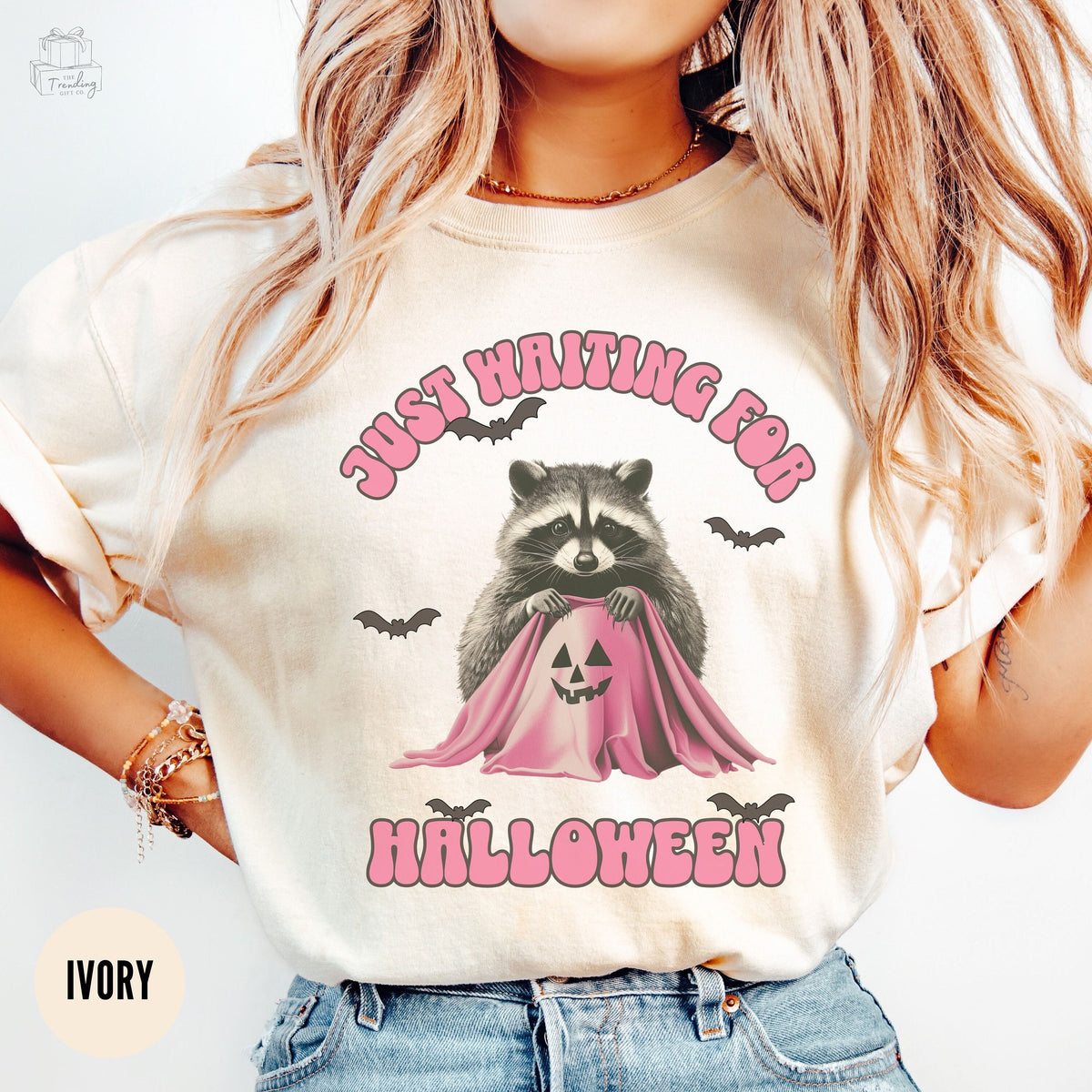 Waiting for Halloween Funny Raccoon Shirt Summerween ShirtRaccoon Lover GiftSpooky Summer Vibes Retro Halloween 2024 TeeUnhinged TShirt Graphic Tee – Easygoing Wear · High-Quality Print
