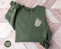 Embroidered Ghost with Cocktail CrewneckHalloween SweatshirtDirty Martini Lover GiftLittle Ghost Tini Time Alcoholic GiftsGhost Sweater Sweatshirt – Easygoing Wear · Must-Have Style