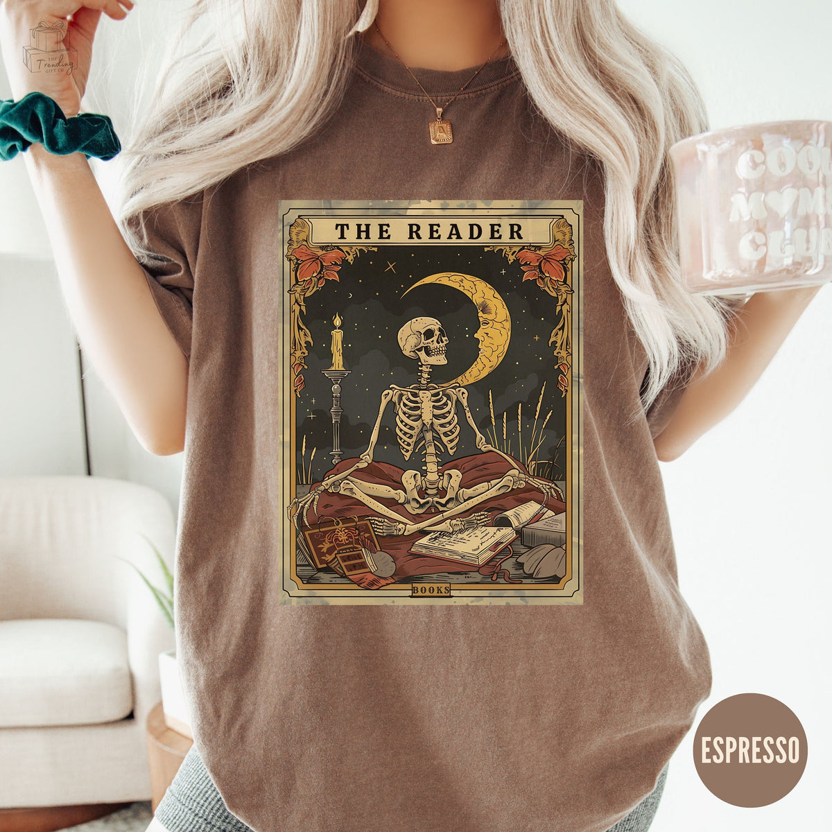 Comfort Colors The Reader Tarot Card Shirt Skeleton Reading Shirt Unisex Tarot Card Shirt Book Lover Gift Bookish GiftTarot Lover Gift Graphic Tee – Fan Favorite · Great Gift For Fans