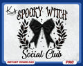 Happy Halloween Png Spooky Witch Social Club Png Spooky Season Png Witch Png Coquette Halloween Shirt Png Fall Png Trick Or Treat Png Graphic Tee – Warm & Stylish · High-Quality Print