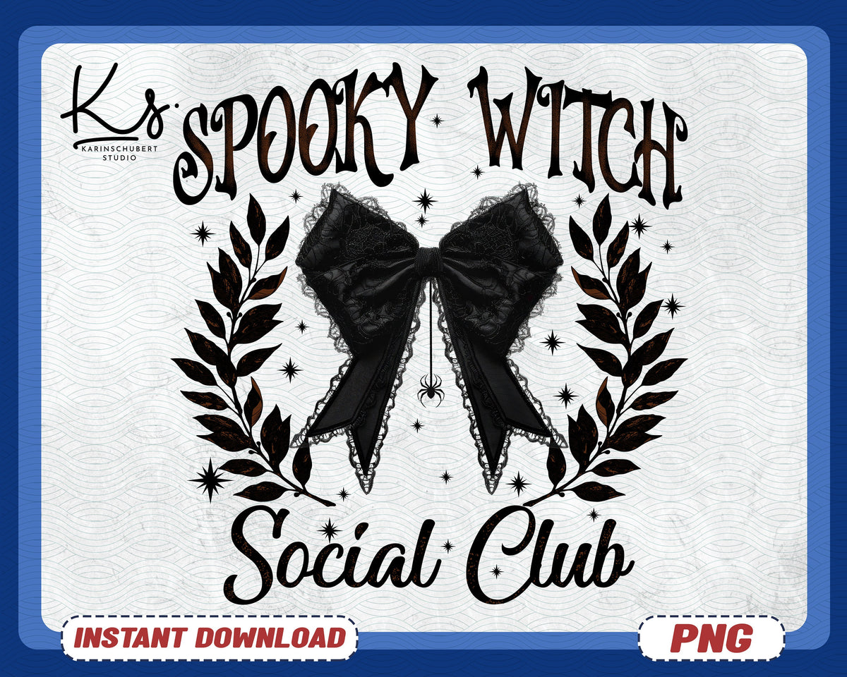 Happy Halloween Png Spooky Witch Social Club Png Spooky Season Png Witch Png Coquette Halloween Shirt Png Fall Png Trick Or Treat Png Graphic Tee – Warm & Stylish · High-Quality Print