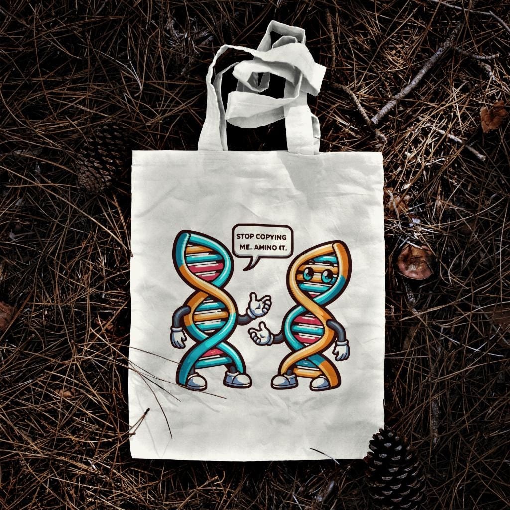 Geneticist Tote Bag Funny Genetics Gift Idea DNA Bag Biology Science Geek Stop Copying Me Tote Bag – Warm & Stylish · High-Quality Print