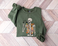 Skeleton Thanksgiving Sweatshirt Halloween Skull Sweatshirt Funny Pumpkin Sweatshirt Thankful Sweatshirt Hello Autumn Shirt Sweatshirt – Bold Style · Great Gift For Fans