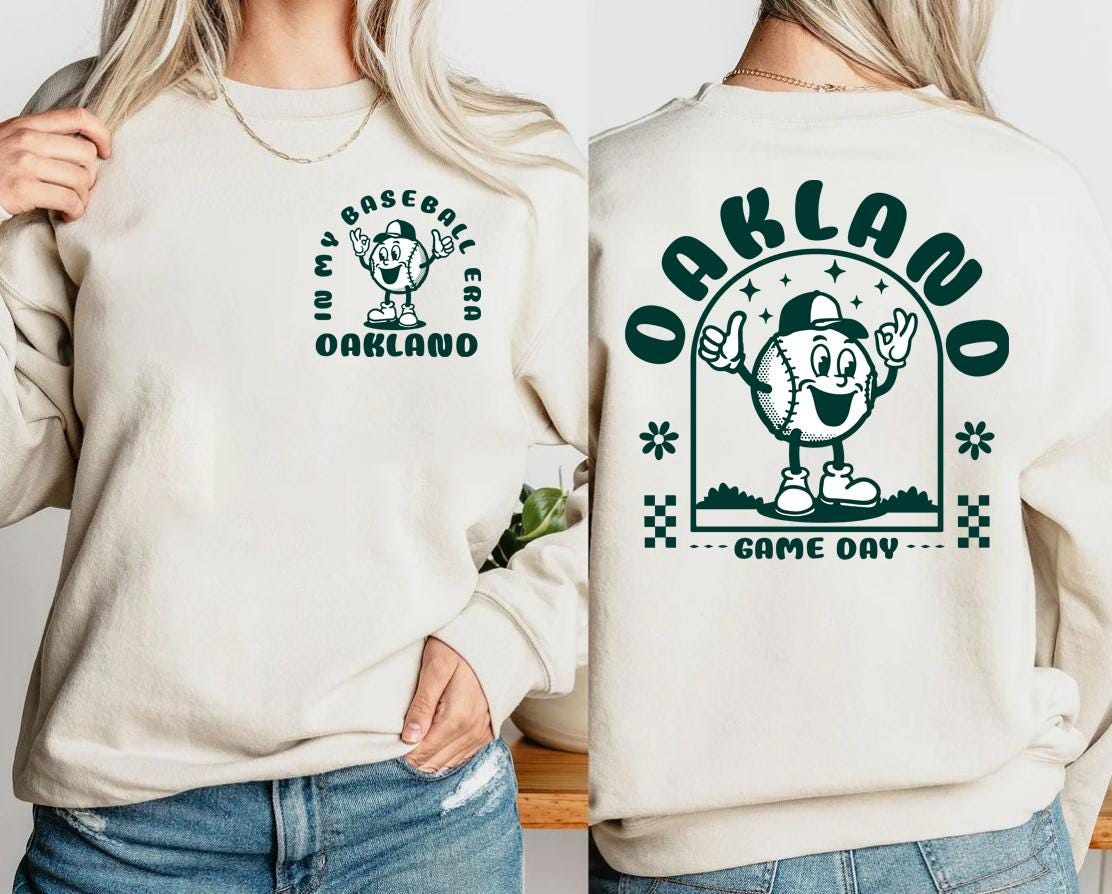 Vintage Oakland Baseball Era 2 Side Sweatshirt Oakland Baseball Gameday Hoodie In My Baseball Era Cute Shirt Baseball Unisex Tee For Her Hoodie – Feel-Good Design · High-Quality Print