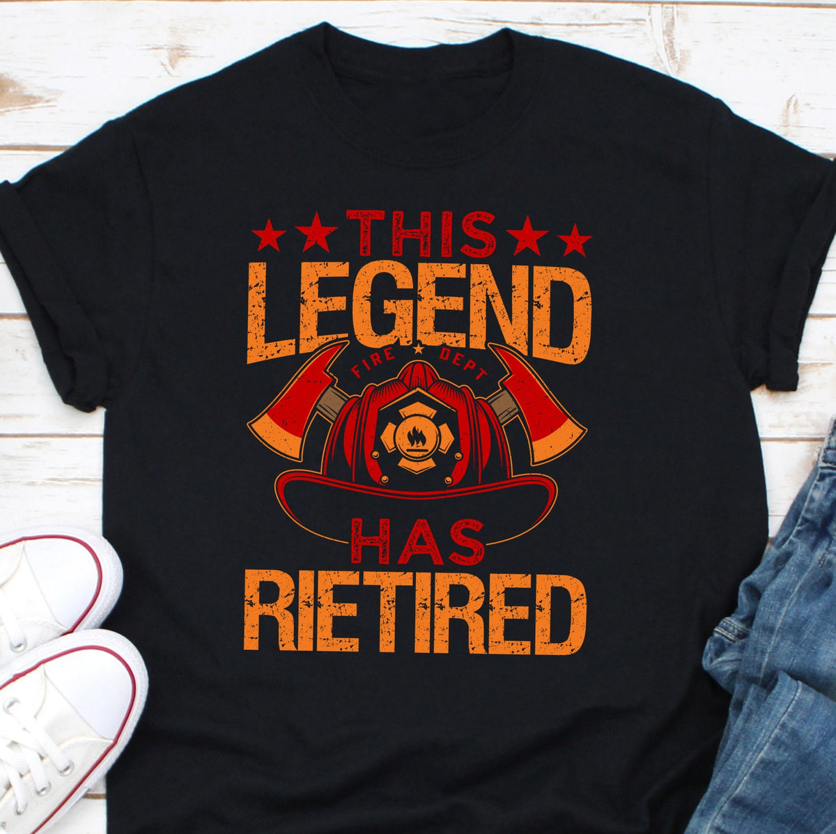 This Legend Has Retired Fire Department Gift Sweatshirt Retirement Shirt Funny Retiring Shirt Fathers Day Gift Fathers Day Shirt Sweatshirt – Soft Feel · Perfect For Daily Wear