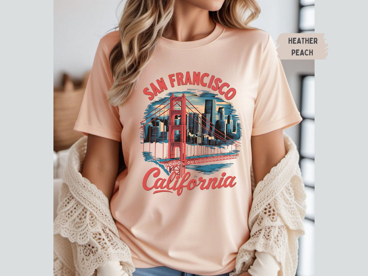 San Francisco Shirt California Tshirt Vintage San Francisco Tshirt San Francisco Souvenir Golden Gate tee Frisco T shirt Cali travel gift Graphic Tee – Warm & Stylish · Top Pick For Any Outfit