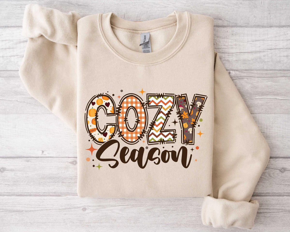 Cozy Season Fall Sweatshirt 2024 Happy Thanksgiving Fall Shirt Hello Pumpkin Sweatshirt Autumn Sweatshirt Thanksgiving Tee Sweatshirt – Feel-Good Design · Perfect For Daily Wear