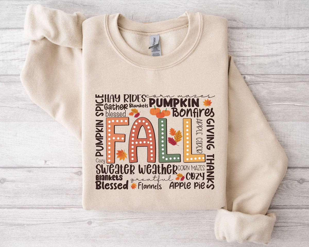 Bonfires Pumpkins Spice Sweaters Lattes Sweatshirt Thanksgiving Sweatshirt Fall Autumn Sweater Hello Autumn Shirt Thanksgiving Gif Sweatshirt – Aesthetic Look · Top Pick For Any Outfit