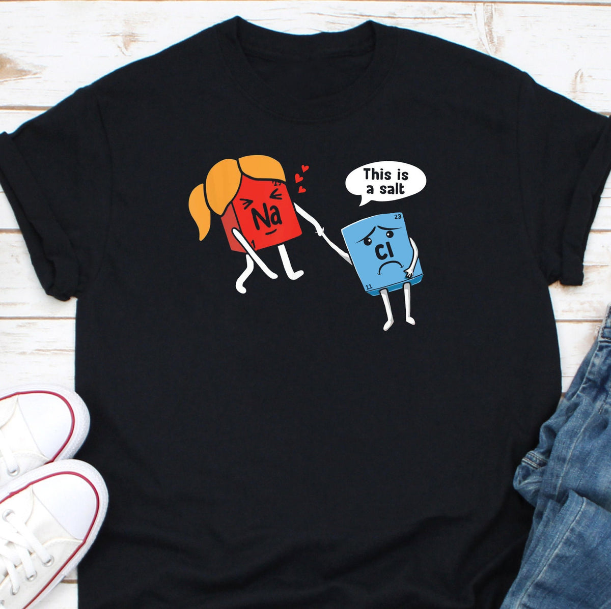 NaCl Shirt Chemistry Shirt Science Teacher Shirt Science Lover Shirt Overreaction Shirt Chemist Teacher Shirt Sodium Joke Shirt Graphic Tee – Bold Style · Perfect For Daily Wear