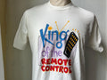 Vintage 9039s King Of The Remote Control White TShirt Size L Graphic Tee – Premium Graphic · Trending Graphic Apparel