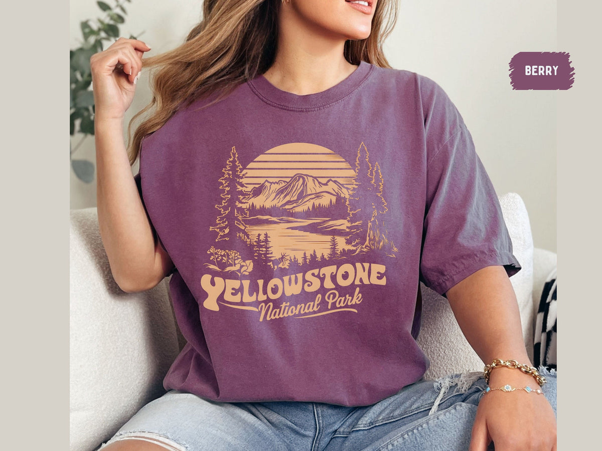 Yellowstone National Park Comfort Colors Shirt Montana Shirt Wyoming tee Yellowstone Family Trip Yellowstone Park gifts Granola Girl tshirt Graphic Tee – Bold Style · High-Quality Print