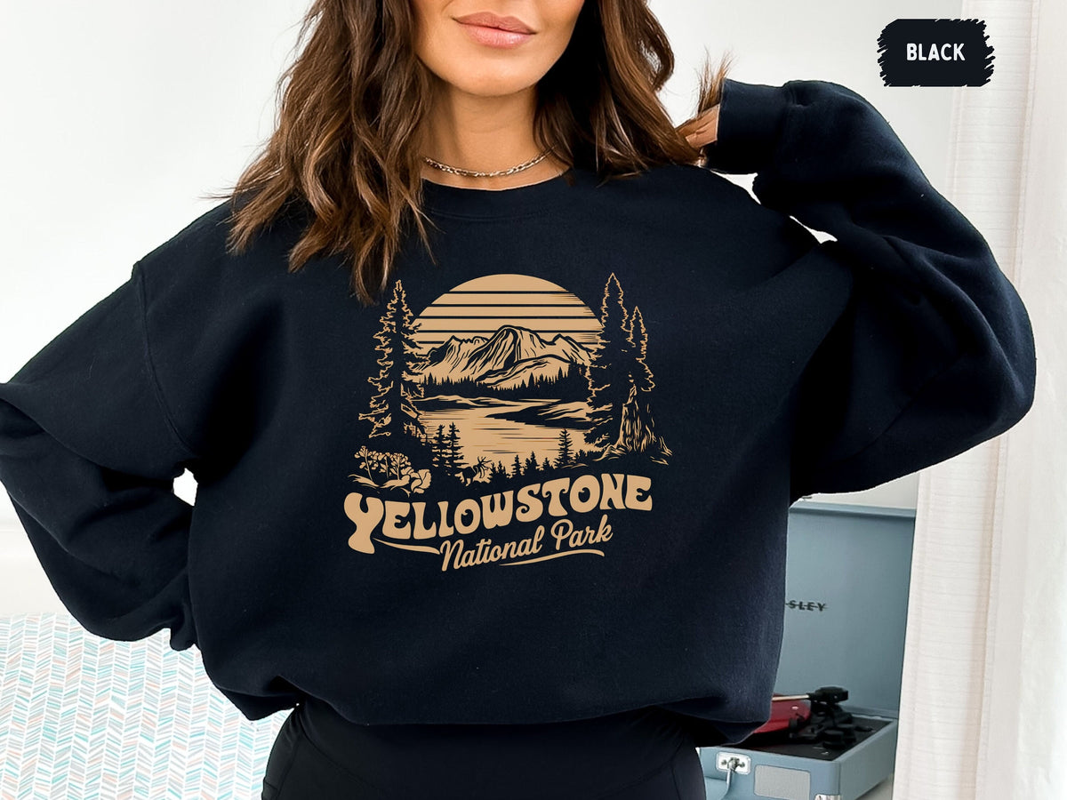 Yellowstone National Park Sweatshirt Montana Sweater Wyoming Sweatshirt Yellowstone Montana Vacation gift Yellowstone Souvenir Granola Girl Sweatshirt – Warm & Stylish · Trending Graphic Apparel