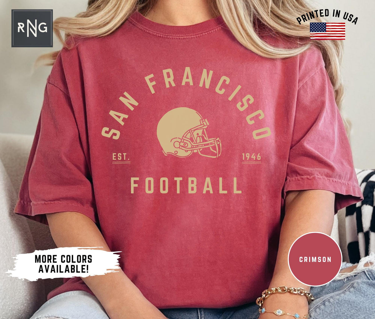 San Francisco Football Shirt Trendy Gameday Football Shirt San Francisco Football Apparel Gameday Apparel Retro San Francisco Football Graphic Tee – Warm & Stylish · Great Gift For Fans