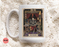 The Reader Tarot Skeleton Reading Mug Girly Bookish Gift Romance Reader Coffee Mug Cute Book Lovers Gift Bookworm Tea Cup Spicy Books Graphic Tee – Easygoing Wear · High-Quality Print