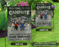 Camping Flags Camping Couple Welcome To Our Campsite Gift For Dog Lovers Personalized Custom Flag For Camper Camping Decor Graphic Tee – Warm & Stylish · Great Gift For Fans