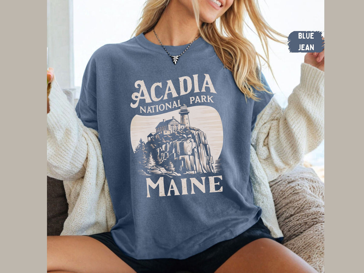 Acadia National Park Comfort Colors Shirt Maine Shirt National Park Tee Bar Harbor Tshirts Travel Tee Hiking shirt Granola Girl gift Graphic Tee – Feel-Good Design · Perfect For Daily Wear