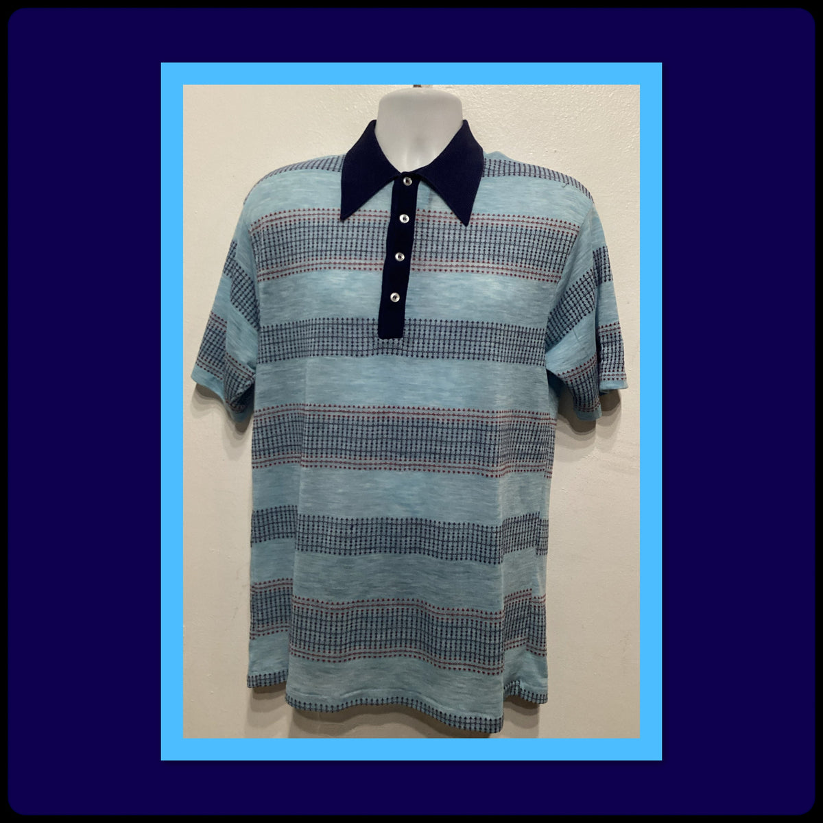 MV028 Vintage 1960s70s mens knit shirt by Sarby Graphic Tee – Fan Favorite · Top Pick For Any Outfit