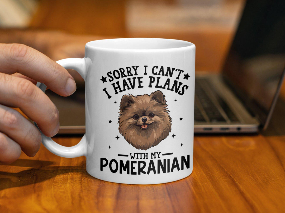 Sorry I Can39t I Have Plans With My Pomeranian Funny Dog Themed 11oz Coffee Mug Cute Pomeranian Design Dog Lover Gift Graphic Tee – Fan Favorite · Must-Have Style