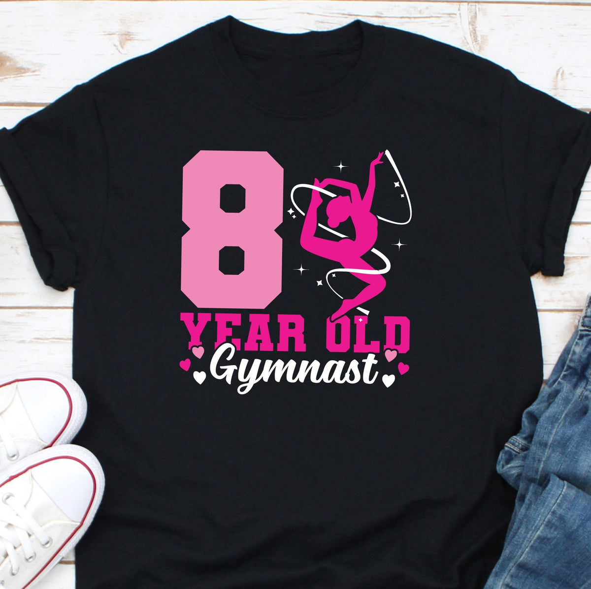 8 Years Old Gymnast Shirt Gymnastics Birthday Shirt Cartwheel Lover Shirt Gymnastics Crew Shirt Athlete Girl Shirt Acro Girl Shirt Graphic Tee – Feel-Good Design · Must-Have Style
