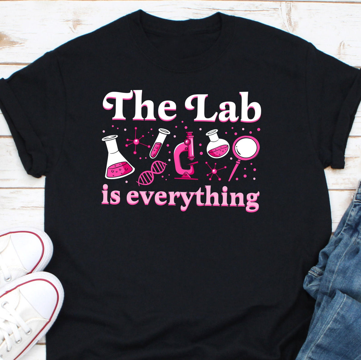 Lab Week 2024 Tshirt The Lab Is Everything Shirt Medical Lab Tee Laboratory Scientist Tee Medical Assistant Shirt Lab Tech Team TC123 Graphic Tee – Warm & Stylish · Perfect For Daily Wear