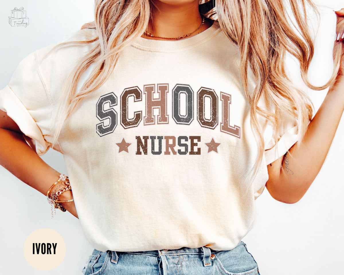 School Nurse Shirt Nurse ShirtBack To School ShirtsSchool Nurses Gift Registered Nurse GiftsSchool RN TshirtNurse Week Graphic Tee – Aesthetic Look · Trending Graphic Apparel