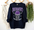 Retro Sacramento Basketball Est 1985 Navy Sweatshirt Vintage Sacramento Basketball Team Gameday Hoodie Basketball Retro Shirt For Dad Hoodie – Premium Graphic · High-Quality Print