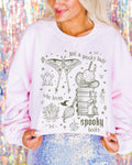 Spooky Bookish Sweatshirt Reader Who Loves Horror Novels or Mystery Books Cute 90s Aesthetic Tattoo Style Halloween Crewneck for Bookworm Sweatshirt – Premium Graphic · Must-Have Style