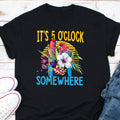 It39s 5 Oclock Somewhere Shirt Happy Hour Shirt Beach Vibes Shirt Vacation Parrot Shirt 5 O39clock Somewhere Shirt Cruise Party Shirt Graphic Tee – Aesthetic Look · Perfect For Daily Wear