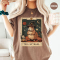 Capybara Tarot Card TShirt Halloween Vintage Capybara ShirtCapybara ClothingCute Fall Tee Capybara Lover GiftCapybara Retro Shirt Graphic Tee – Aesthetic Look · High-Quality Print