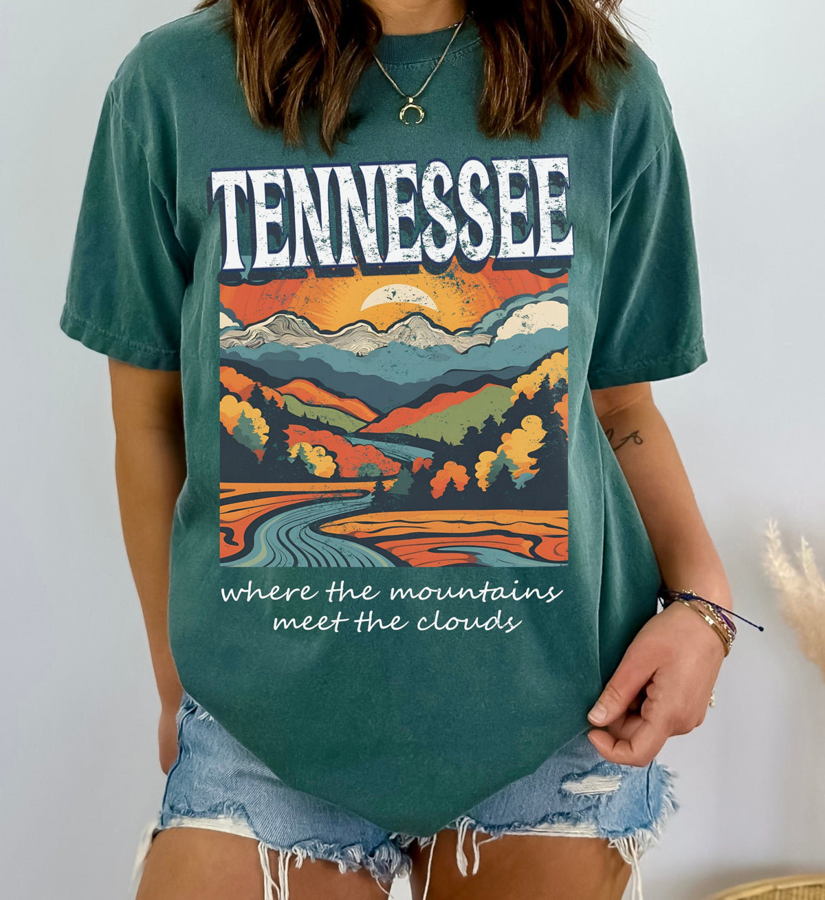Tennessee Graphic Tshirt Gift Smoky Mountains Tee Graphic Tee – Aesthetic Look · Perfect For Daily Wear