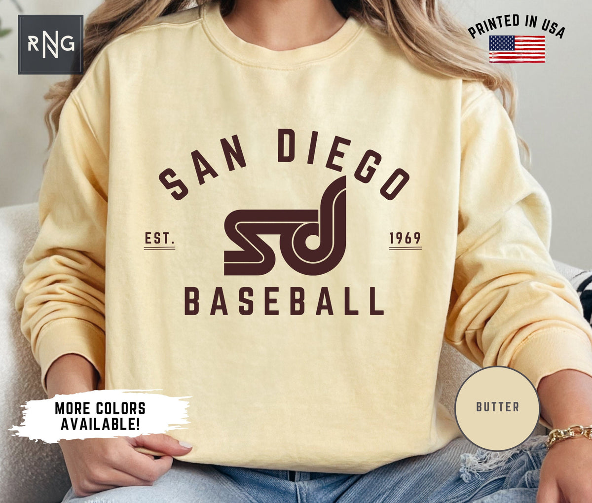 San Diego Baseball Sweatshirt Retro Padres Baseball Sweatshirt Padres Baseball Sweatshirt Padres Sports Fan Apparel San Diego Gift Sweatshirt – Aesthetic Look · Perfect For Daily Wear