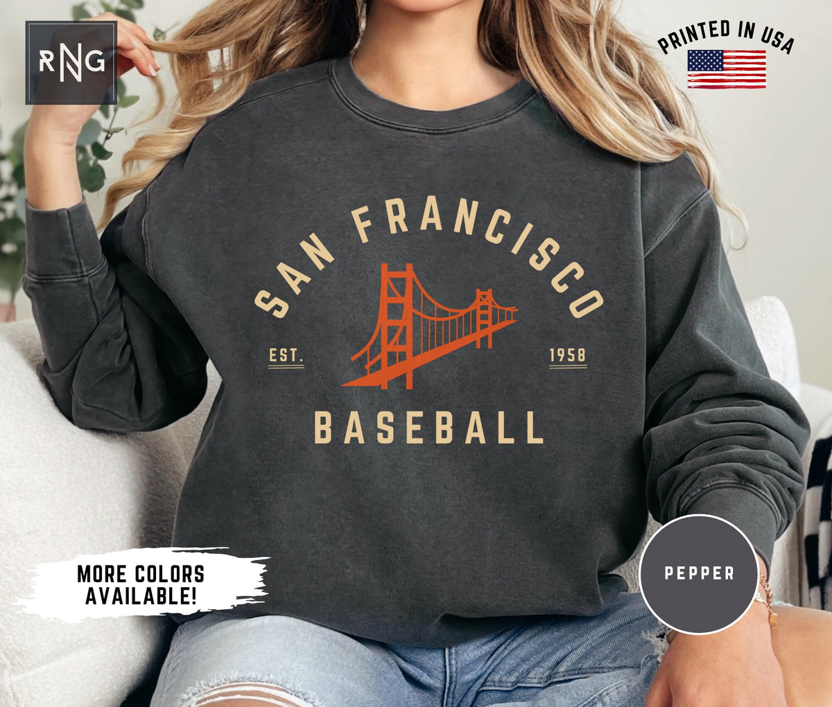 San Francisco Baseball Sweatshirt Retro Giants Baseball Sweatshirt Giants Baseball Sweatshirt San Fran Sports Apparel Giants Baseball Sweatshirt – Cozy Vibes · Great Gift For Fans