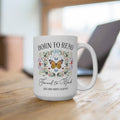 Colorful Book Lover Coffee Mug for Bookworm Friend Who Loves Romance Novels Born to Read Cute Romance Reader 15 Oz Mug Butterfly Lover Graphic Tee – Warm & Stylish · Trending Graphic Apparel