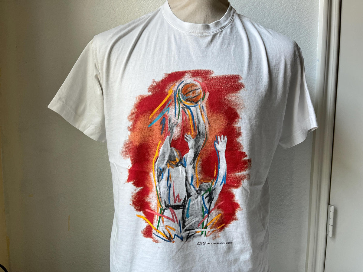 Vintage 9039s Basketball Graphic Drawing TShirt Size M Graphic Tee – Premium Graphic · Trending Graphic Apparel