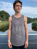 Ganesh Men Tank Top Grey Burning Men Festival Wear Black Cotton Tanktop Psychedelic Psy Trance Festival Clothing Escher Tank Top – Fan Favorite · High-Quality Print